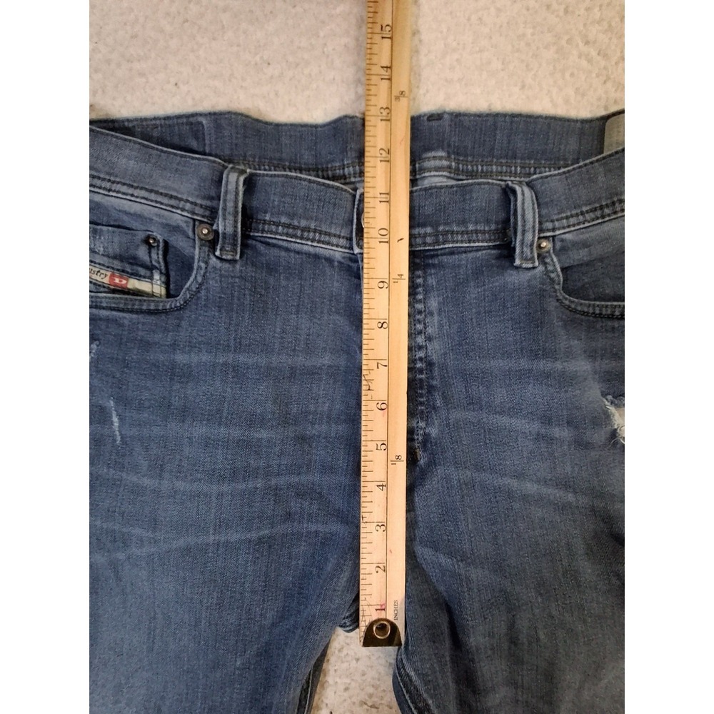 Diesel Tepphar Jeans Men's 36x30 Blue Denim Slim-Carrot 081AL Stretch Distressed - Picture 8 of 11
